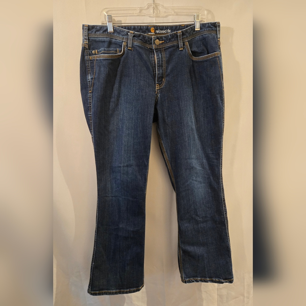 Carhartt Women's (16 Short, Blue) Denim Jean Pants